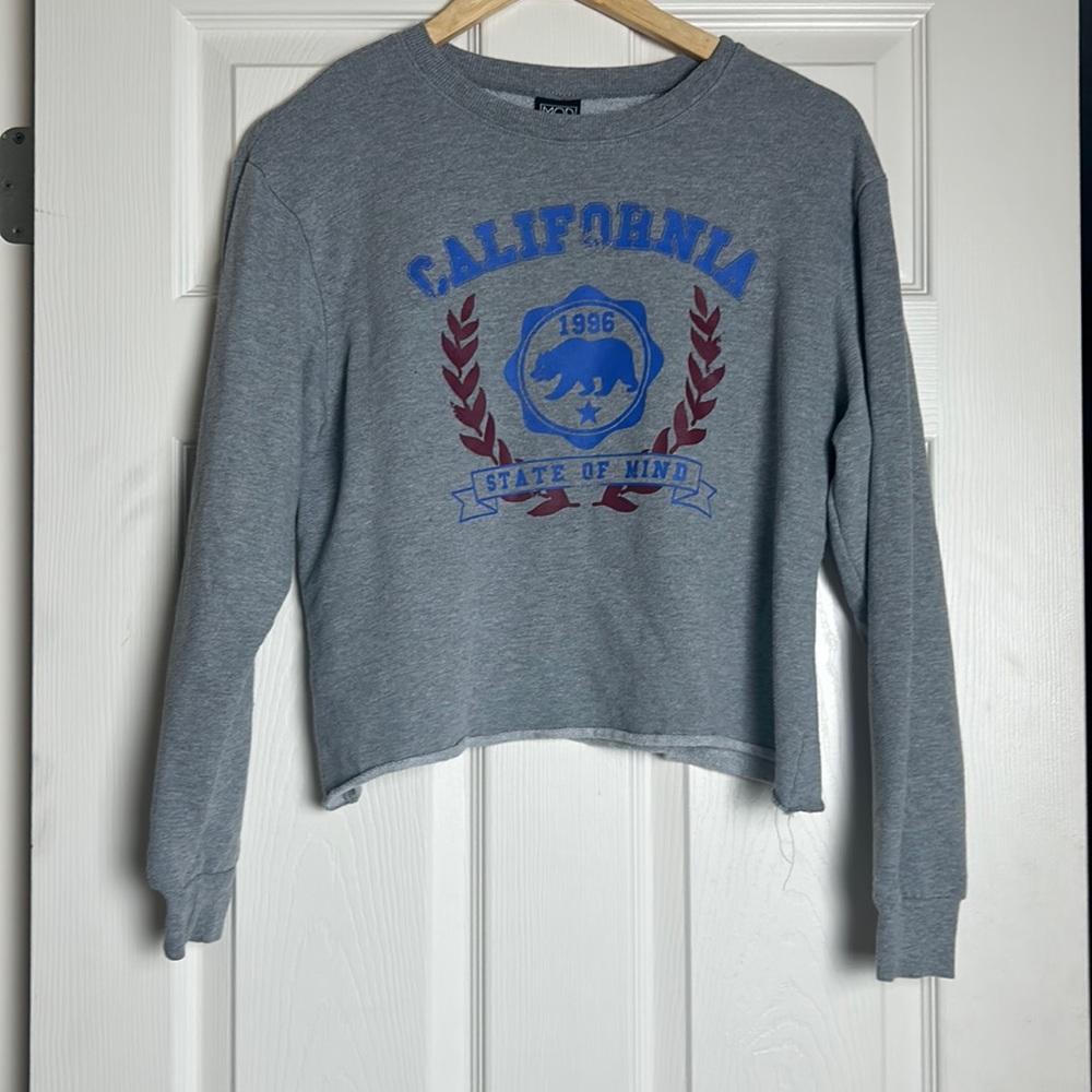 “California” Cropped Sweatshirt